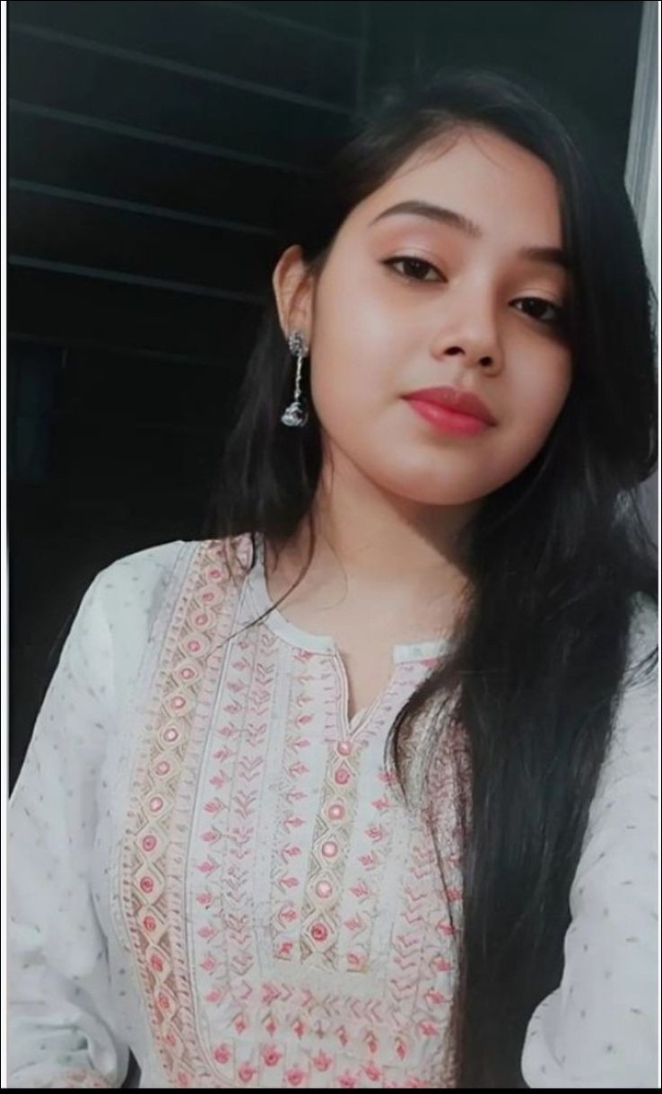 simple girl dp black background